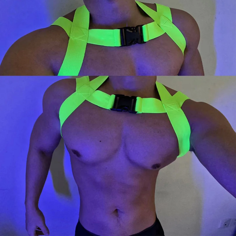 Neon Harness mit Schnalle von INCERUN  Model " Harness  x CLASSIC", Gay Harness  
