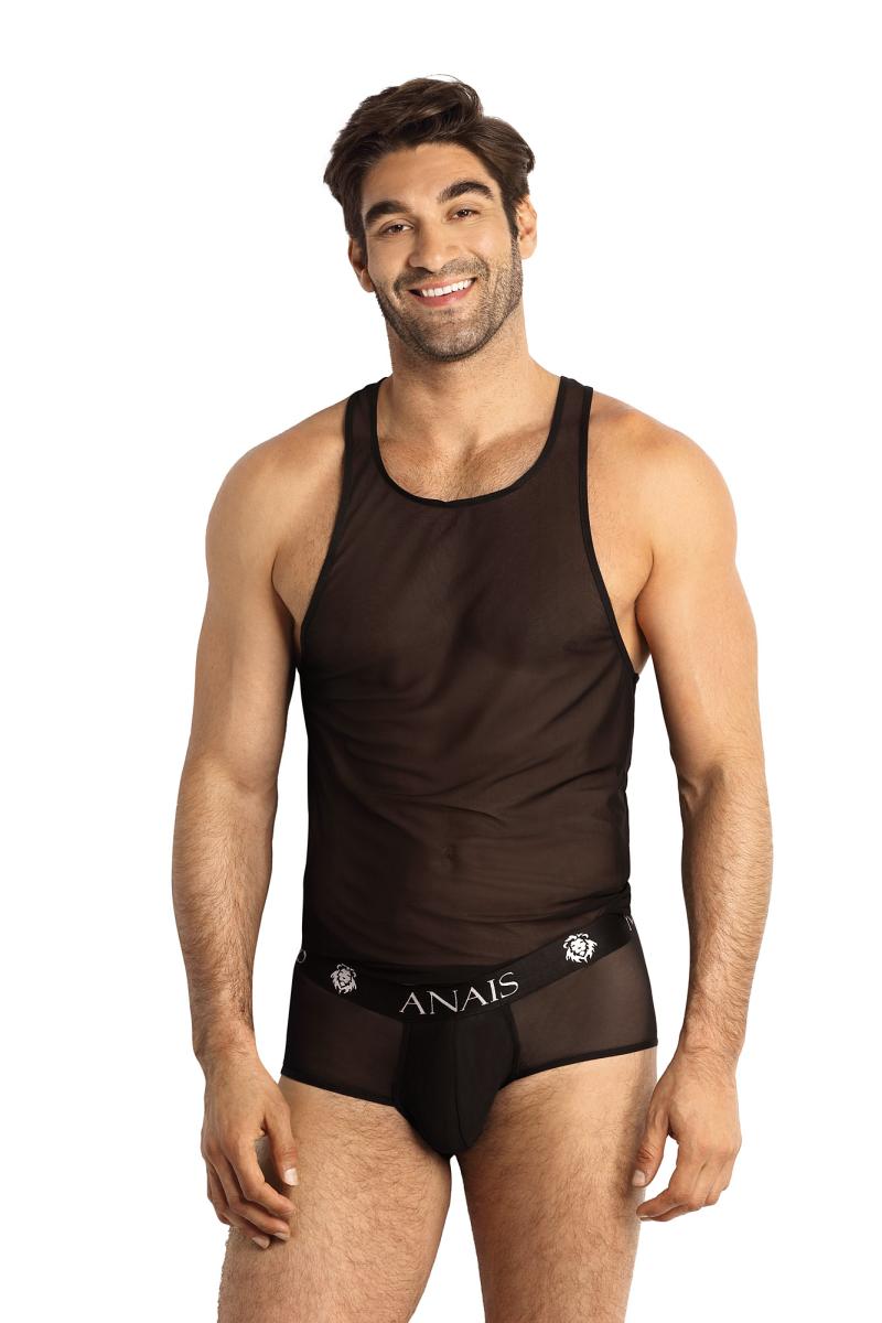 Muscle Shirt von ANAIS in Schwarz  Model "Mesh"