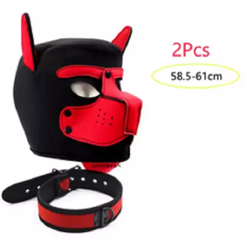 Puppy Maske + Halsband von Hyper X in verschiedenen Farbkombinationen (X3) / Puppy Play, Pride Fashion 