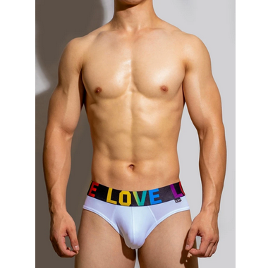 Brief Short im Pride Style von DM Gay  Model " LOVE " , Pride Fashion 