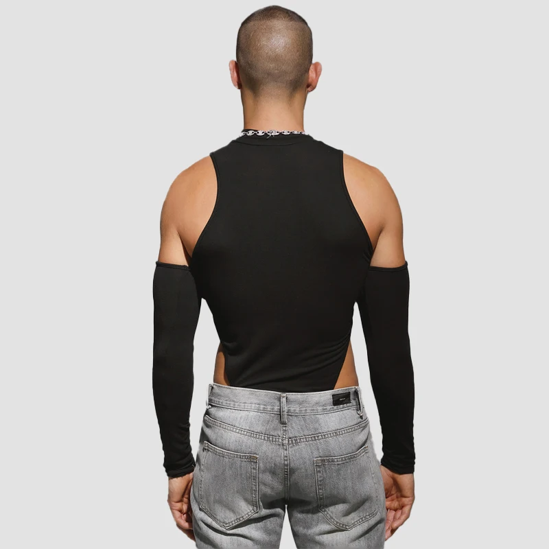 Langarm Body in Schwarz von INCERUN  Model " Body X Arm", Gay Fashion Shop 