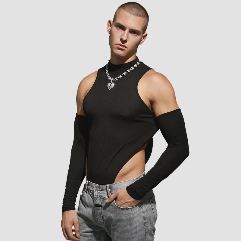 Langarm Body in Schwarz von INCERUN  Model " Body X Arm", Gay Fashion Shop 