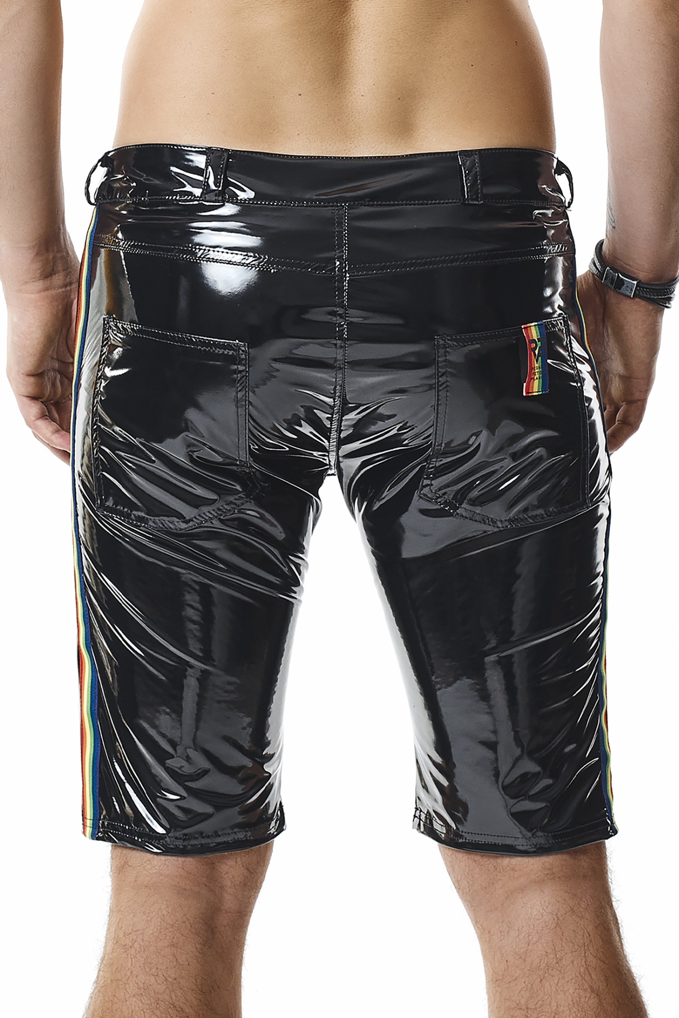 TWINK Rainbow Short x2 von Regnes Fetish Planet in Schwarz , Pride Fashion 