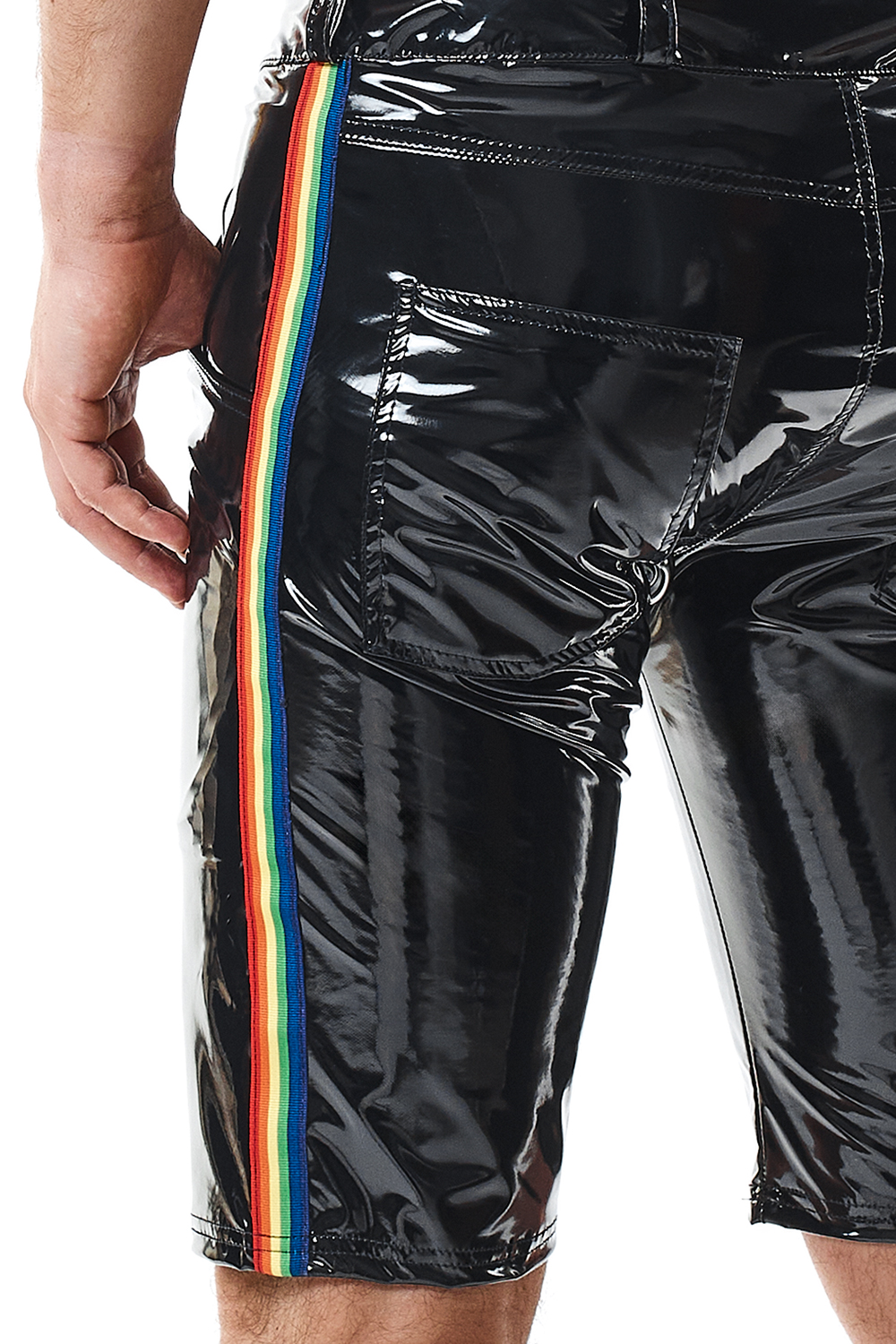 TWINK Rainbow Short x2 von Regnes Fetish Planet in Schwarz , Pride Fashion 