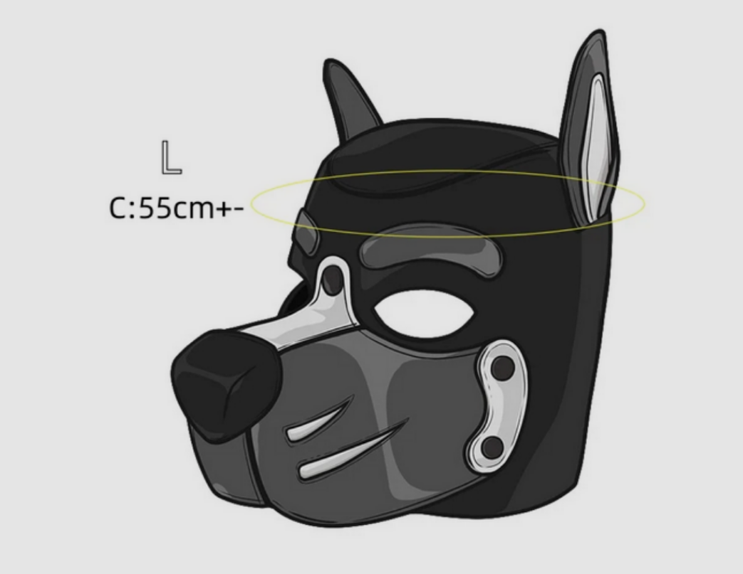 Puppy Maske  von Hyper X in verschiedenen Farbkombinationen (X5 D) / Puppy Play, Gaywear 