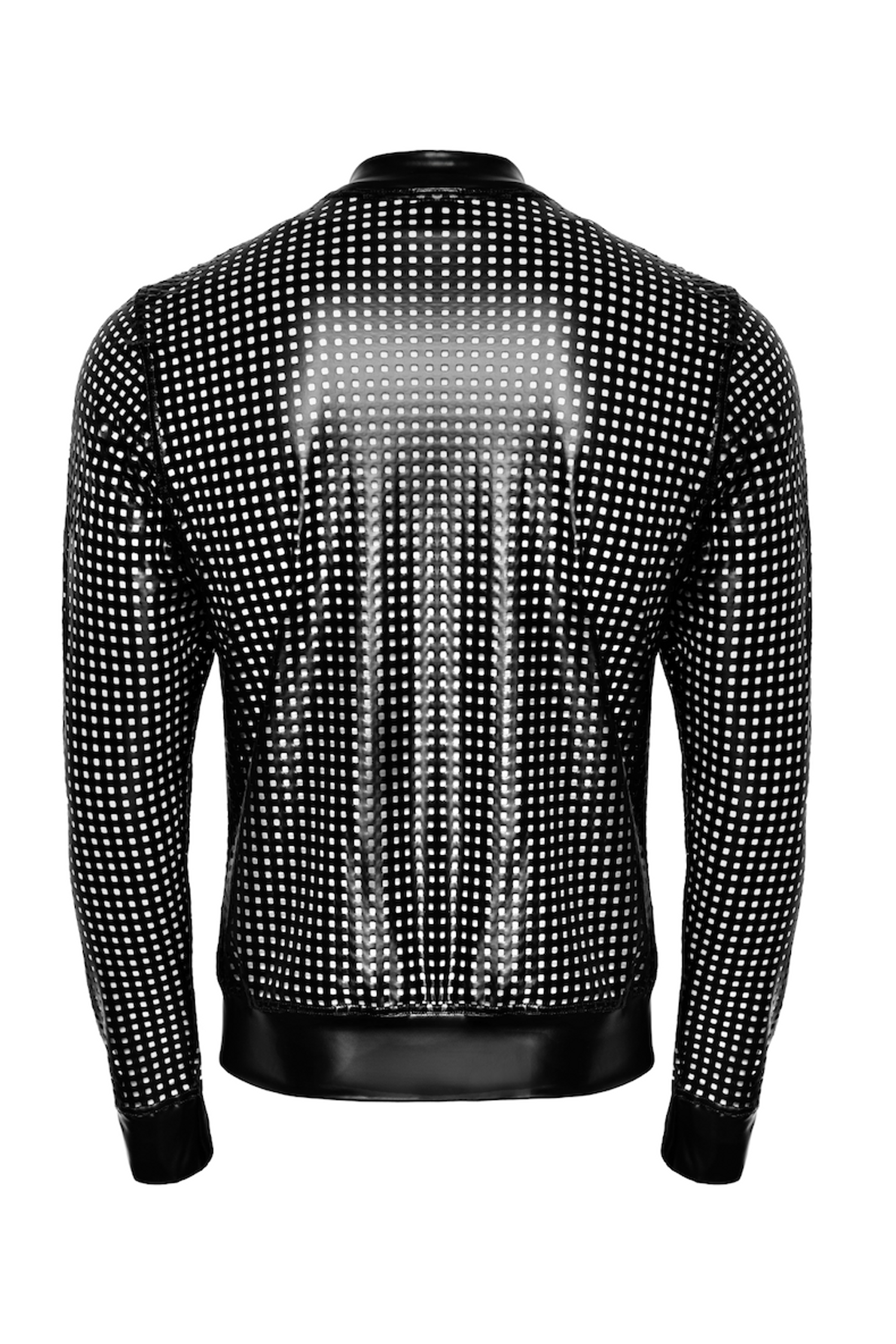 LAB Kinky Rave Laser Cut Jacke in Schwarz von Noir Handmade, Gaywear 