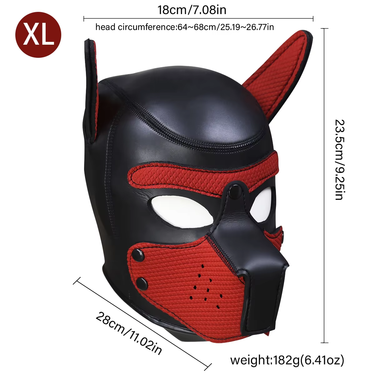 Puppy Maske + Halsband von Hyper X in verschiedenen Farbkombinationen (X4) / Puppy Play, Gaywear