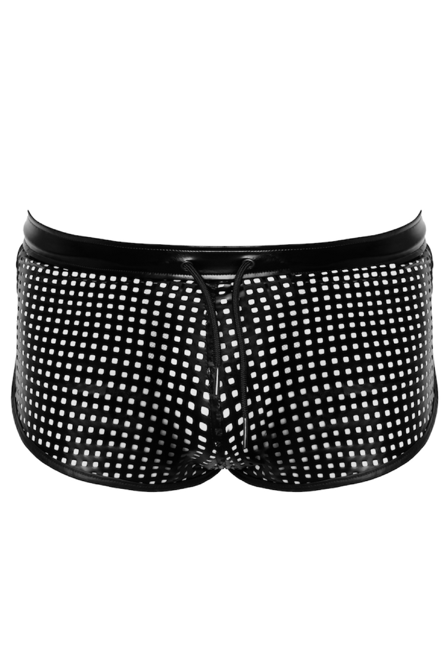 LAB Kinky Rave Laser Cut Short in Schwarz von Noir Handmade, Gaywear