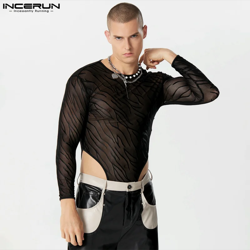 Langarm Body in Schwarz von INCERUN  Model " Body X Wave", Gay Fashion Shop