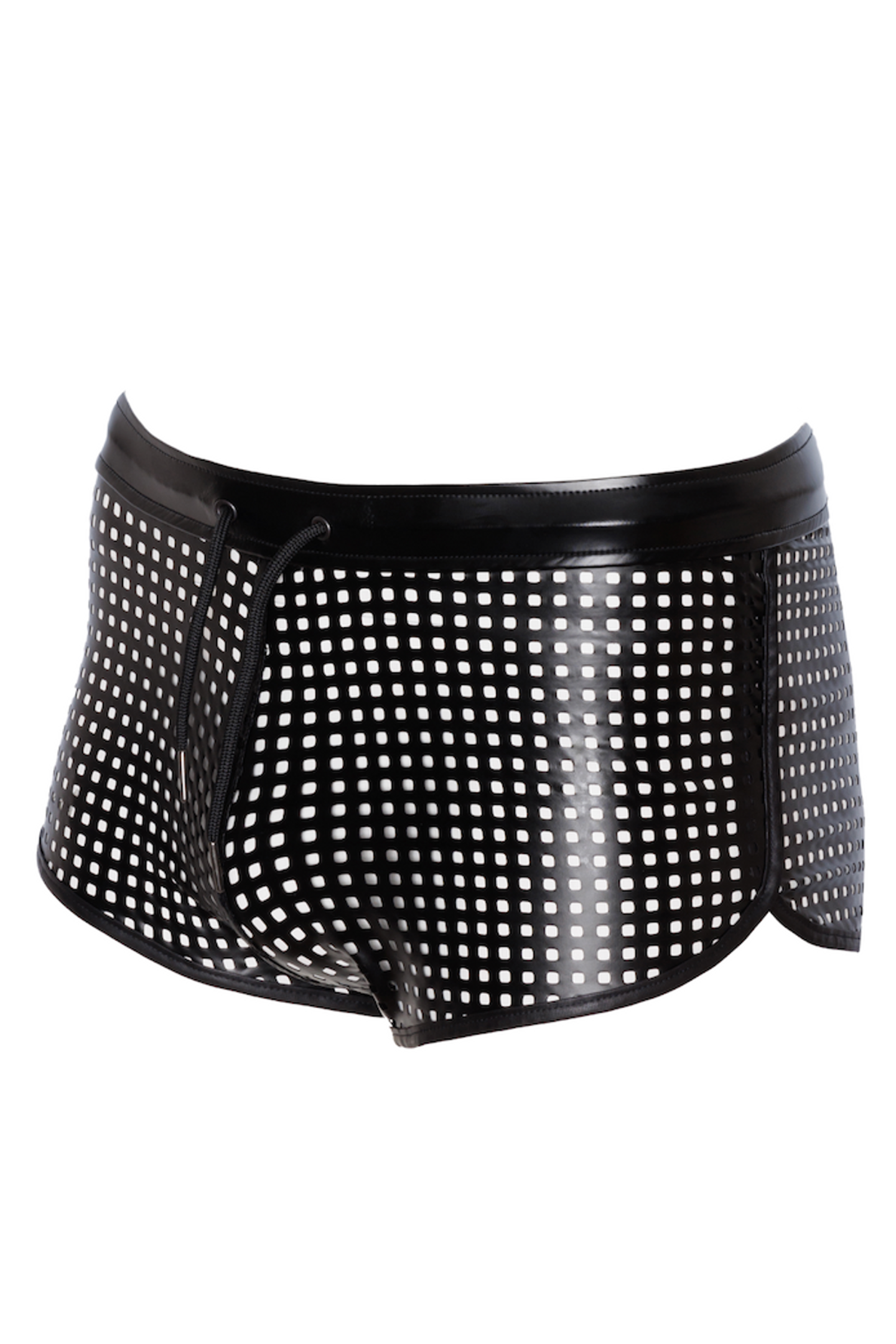 LAB Kinky Rave Laser Cut Short in Schwarz von Noir Handmade, Gaywear