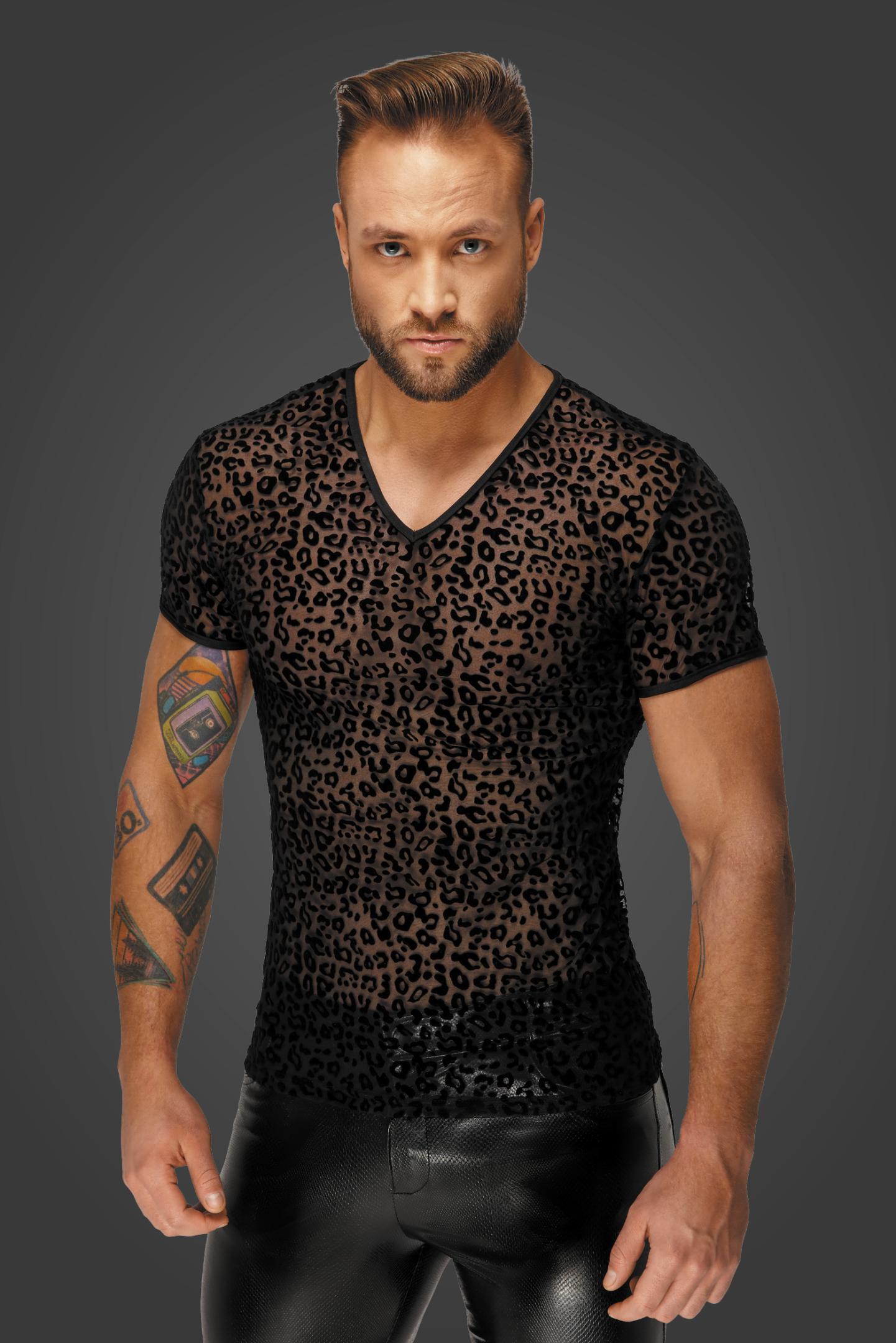  Leopard Flock T-Shirt Noir Handmade in Schwarz , Gaywear Shop  Fashion