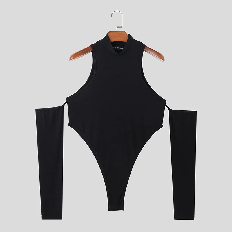 Langarm Body in Schwarz von INCERUN  Model " Body X Arm", Gay Fashion Shop 