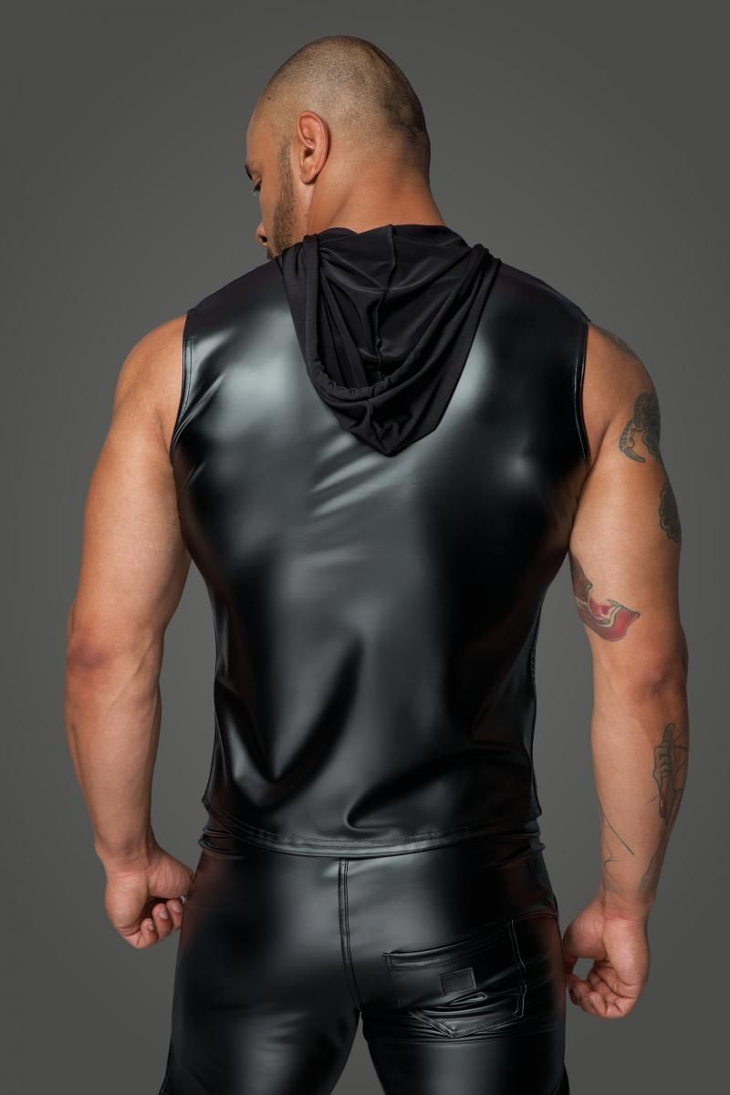 Kapuzenshirt mit Zwei-Wege  in Schwarz  Model " CLASSIC  Noir", Gaywear Shop 