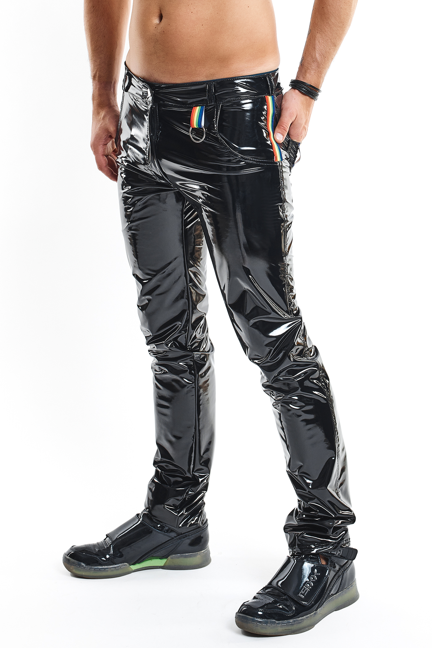 TWINK Rainbow Hose von Regnes Fetish Planet in Schwarz , Pride Fashion