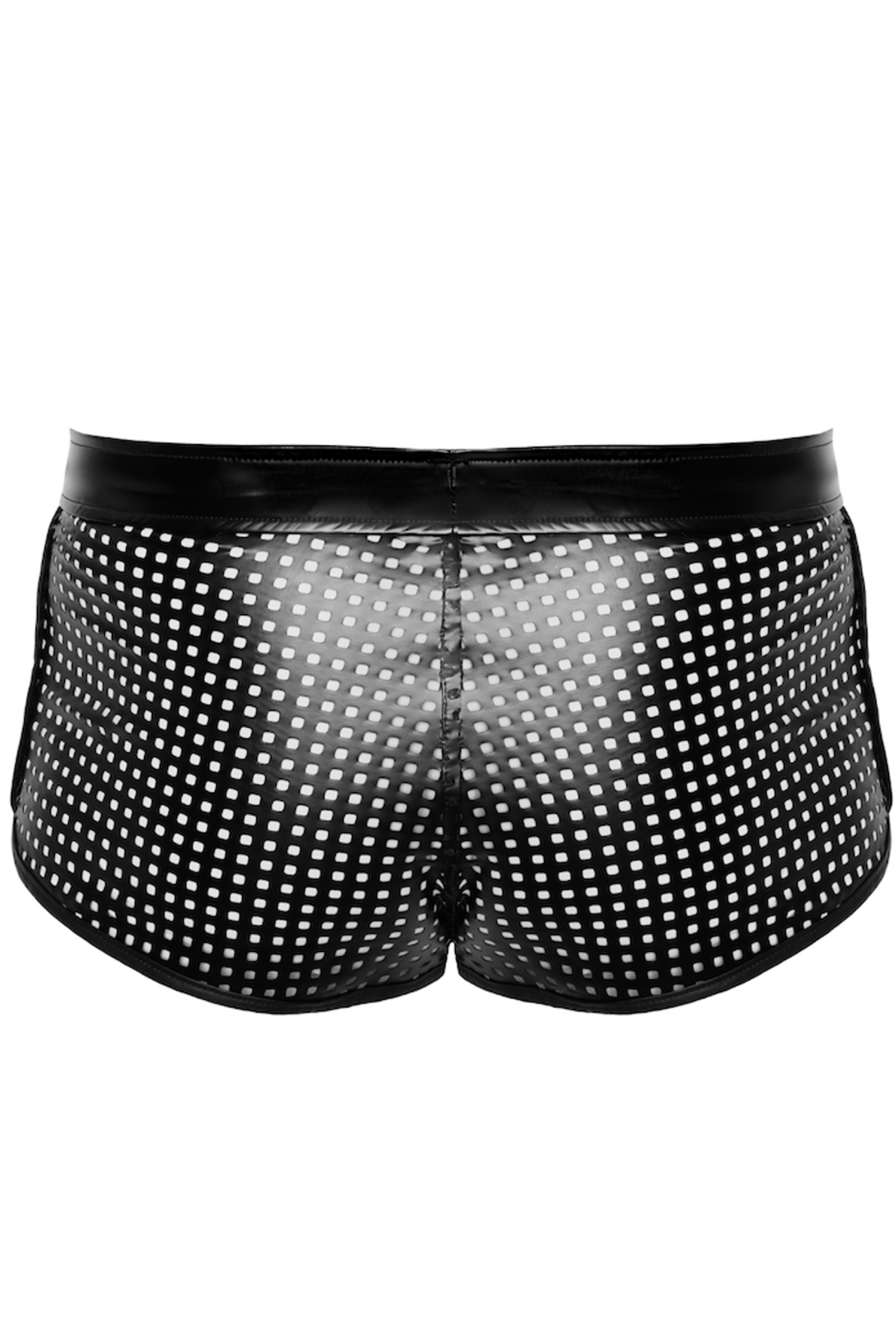 LAB Kinky Rave Laser Cut Short in Schwarz von Noir Handmade, Gaywear