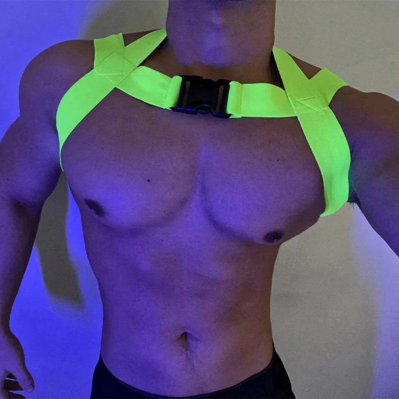 Neon Harness mit Schnalle von INCERUN  Model " Harness  x CLASSIC Neon", Gay Harness 