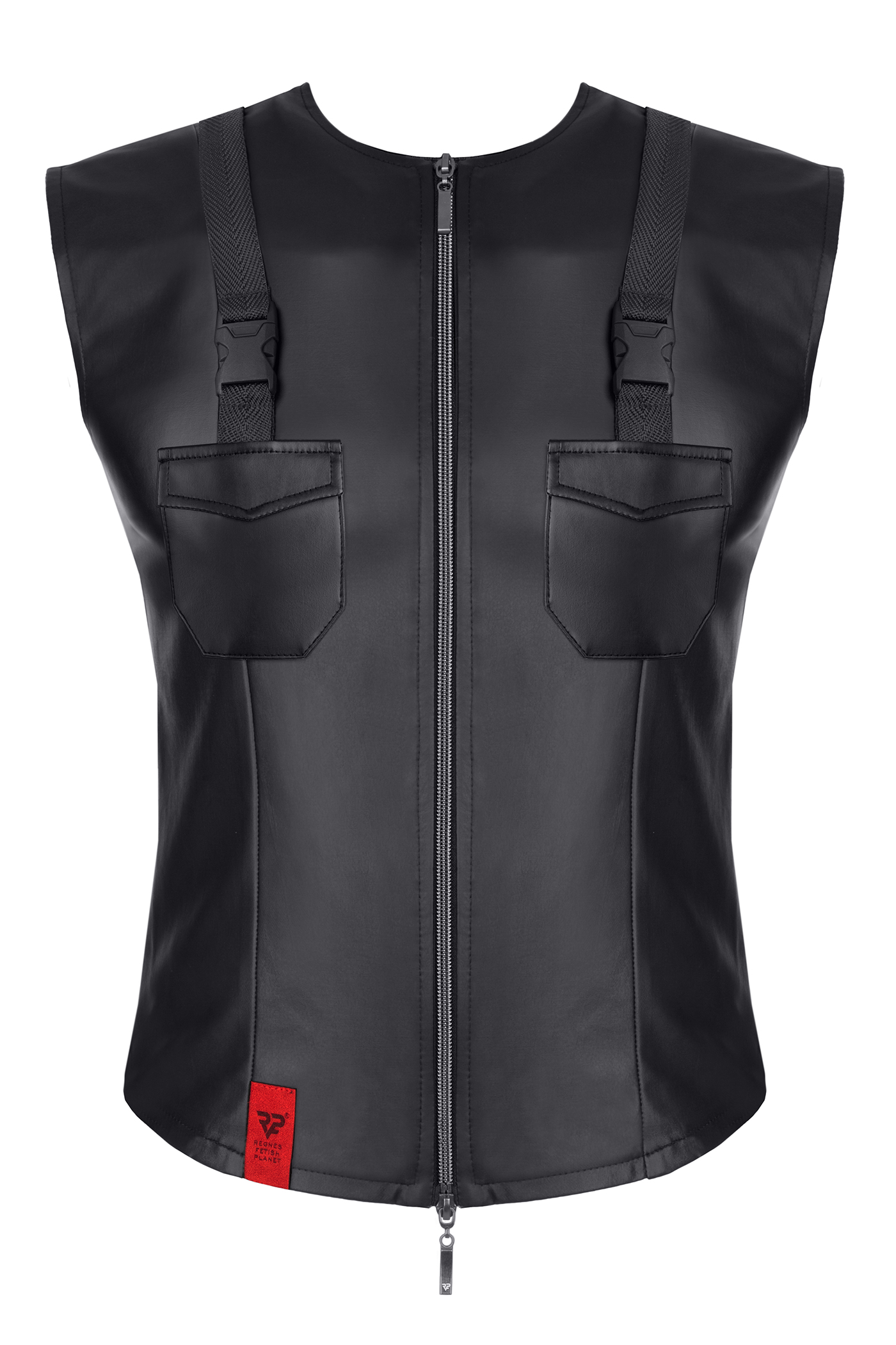 REGNES FETISH PLANET Herren Weste RMCamillo001 in schwarz, Gaywear