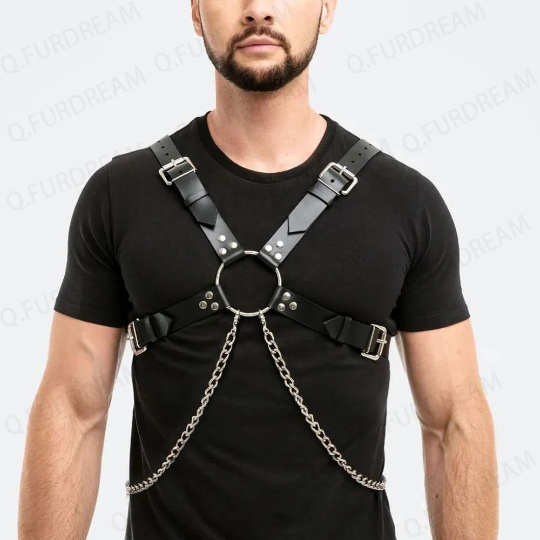  Harness mit Ketten  von INCERUN  Model " Harness  X25", Gay Harness