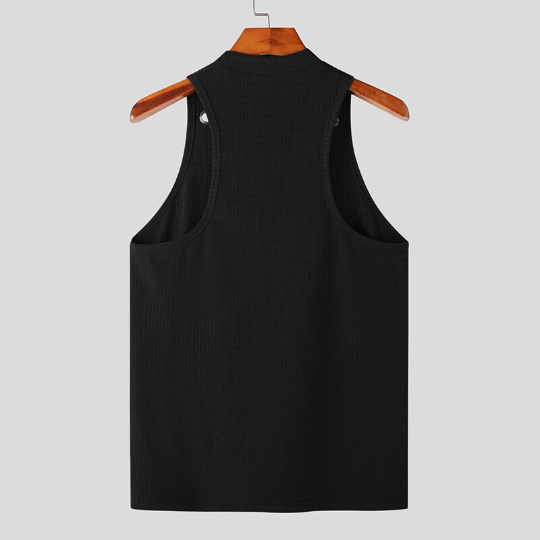 Tank Top in Schwarz von INCERUN  Model "Dark Ring ", Gay Fashion Shop