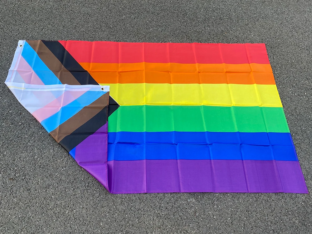 3x Rainbown all Gender Flagge von Incerun, Pride Accessoires Statement 